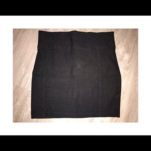 Black mini skirt